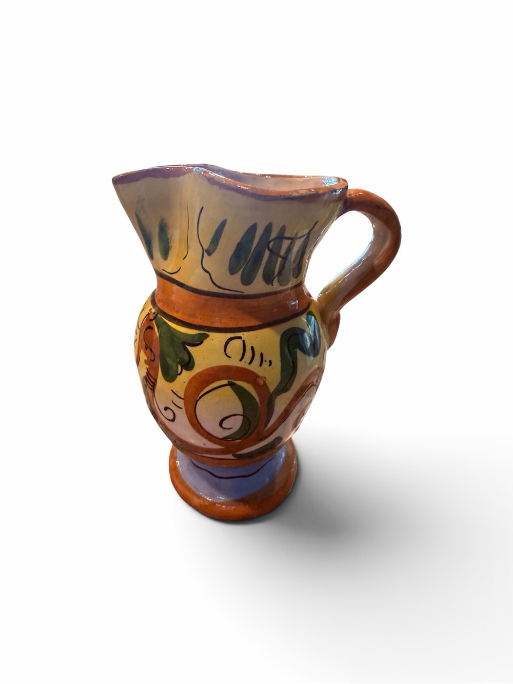Vintage Mid-Century Italian Majolica
Hand-Painted Ceramic
Dragon Pitcher - 5.5" - Picture 3 of 5